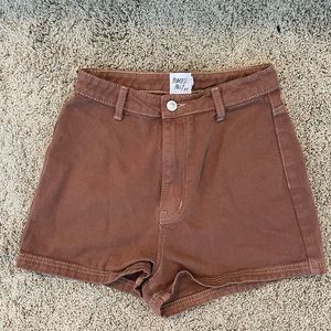 Princess Polly Brown Denim Shorts